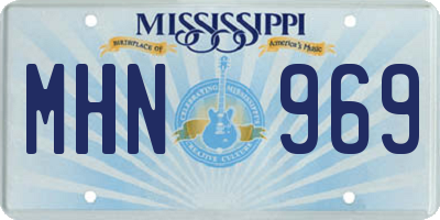 MS license plate MHN969