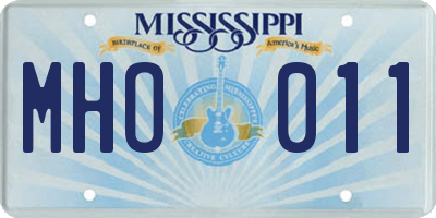 MS license plate MHO011