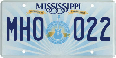 MS license plate MHO022