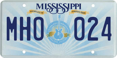 MS license plate MHO024