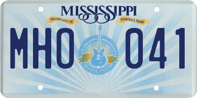 MS license plate MHO041