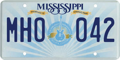 MS license plate MHO042