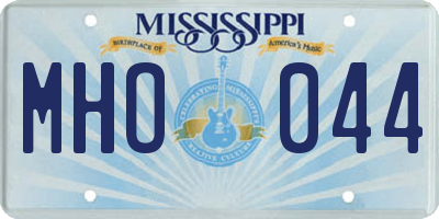 MS license plate MHO044