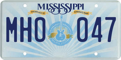 MS license plate MHO047