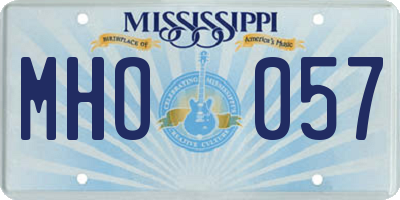 MS license plate MHO057