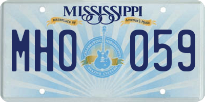 MS license plate MHO059