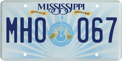 MS license plate MHO067