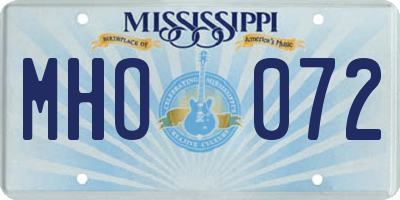 MS license plate MHO072