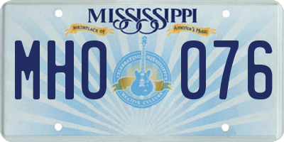 MS license plate MHO076