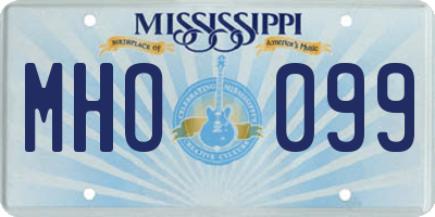 MS license plate MHO099