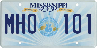 MS license plate MHO101