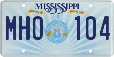 MS license plate MHO104
