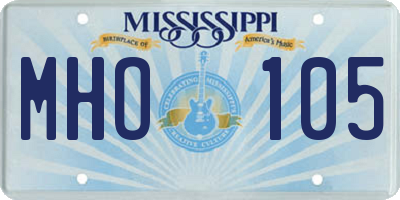 MS license plate MHO105