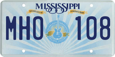 MS license plate MHO108