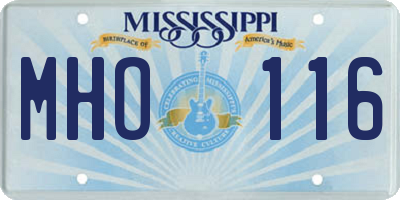 MS license plate MHO116