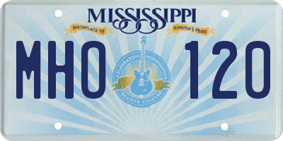 MS license plate MHO120