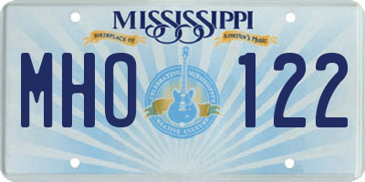 MS license plate MHO122