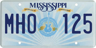MS license plate MHO125