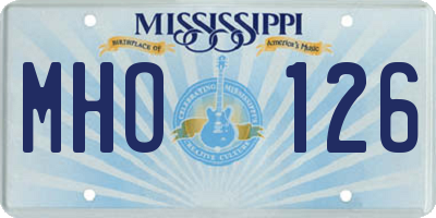 MS license plate MHO126