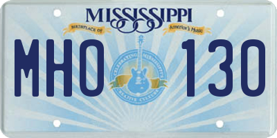 MS license plate MHO130