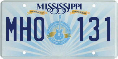 MS license plate MHO131
