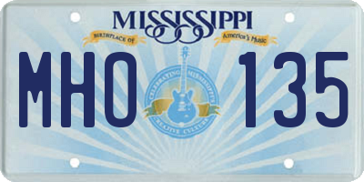 MS license plate MHO135