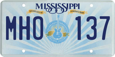 MS license plate MHO137