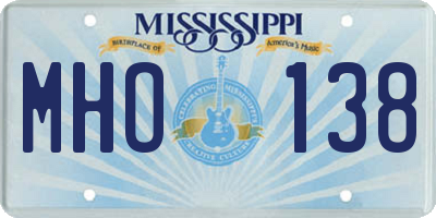 MS license plate MHO138