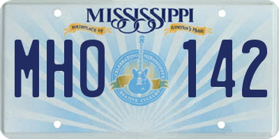 MS license plate MHO142