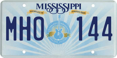 MS license plate MHO144