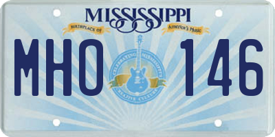 MS license plate MHO146