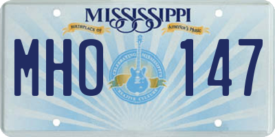 MS license plate MHO147