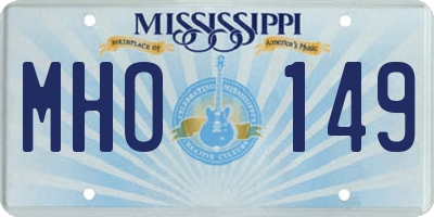 MS license plate MHO149