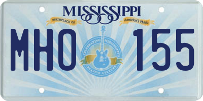 MS license plate MHO155