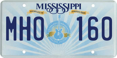 MS license plate MHO160