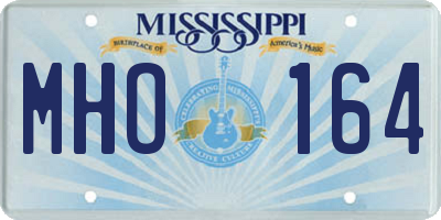 MS license plate MHO164