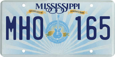 MS license plate MHO165