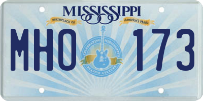 MS license plate MHO173