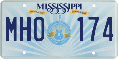 MS license plate MHO174
