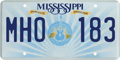 MS license plate MHO183