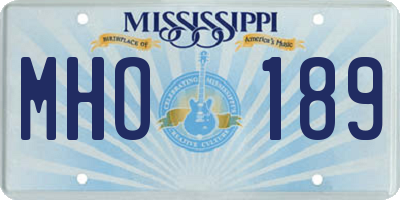 MS license plate MHO189