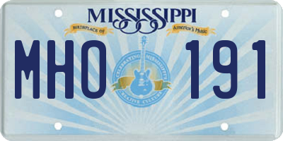 MS license plate MHO191