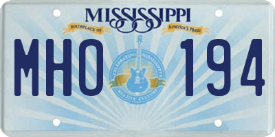 MS license plate MHO194