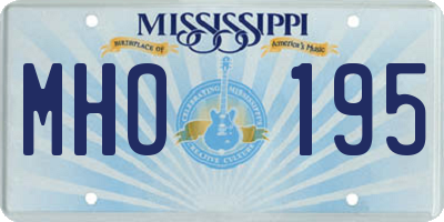 MS license plate MHO195
