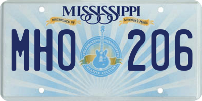 MS license plate MHO206