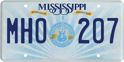 MS license plate MHO207