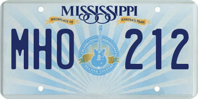 MS license plate MHO212