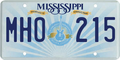 MS license plate MHO215
