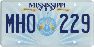 MS license plate MHO229