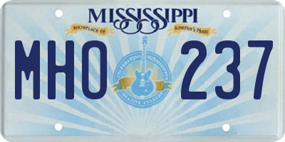 MS license plate MHO237